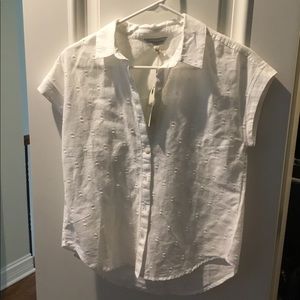 Lucky Brand White Button Up Blouse